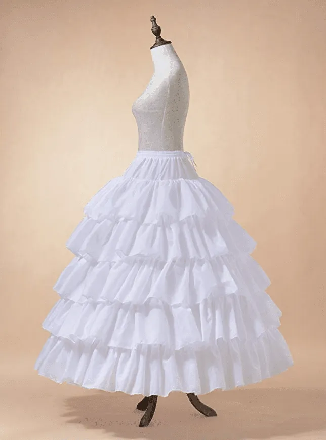 Four Ring Hoop Skirt with Ruffles