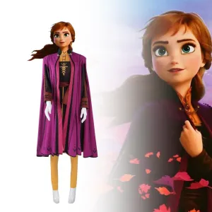 Frozen 2 Princess Anna Costume Cosplay Full Set High Quality Outfit