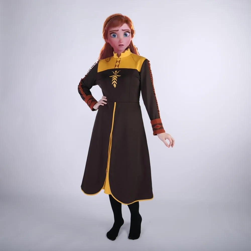 Frozen 2 Princess Anna Costume Cosplay Full Set High Quality Outfit