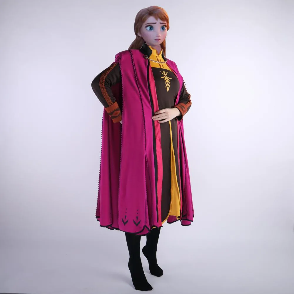 Frozen 2 Princess Anna Costume Cosplay Full Set High Quality Outfit