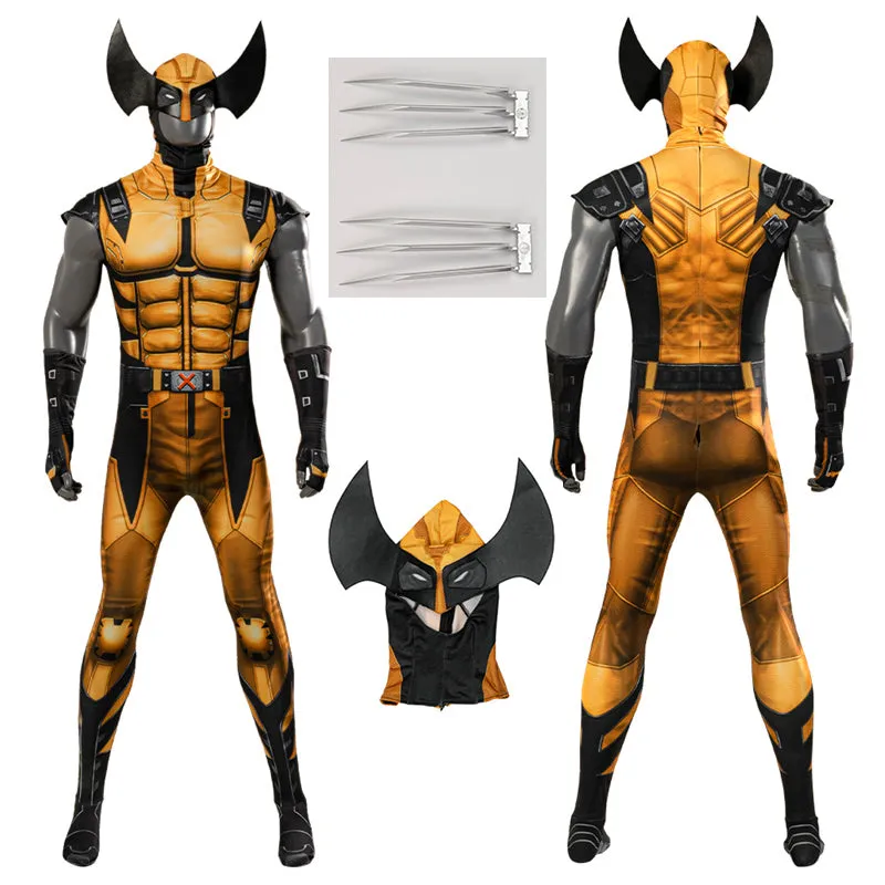 Future Revolution Wolverine Cosplay Costume Superhero Revolution Jumpsuit With Claws