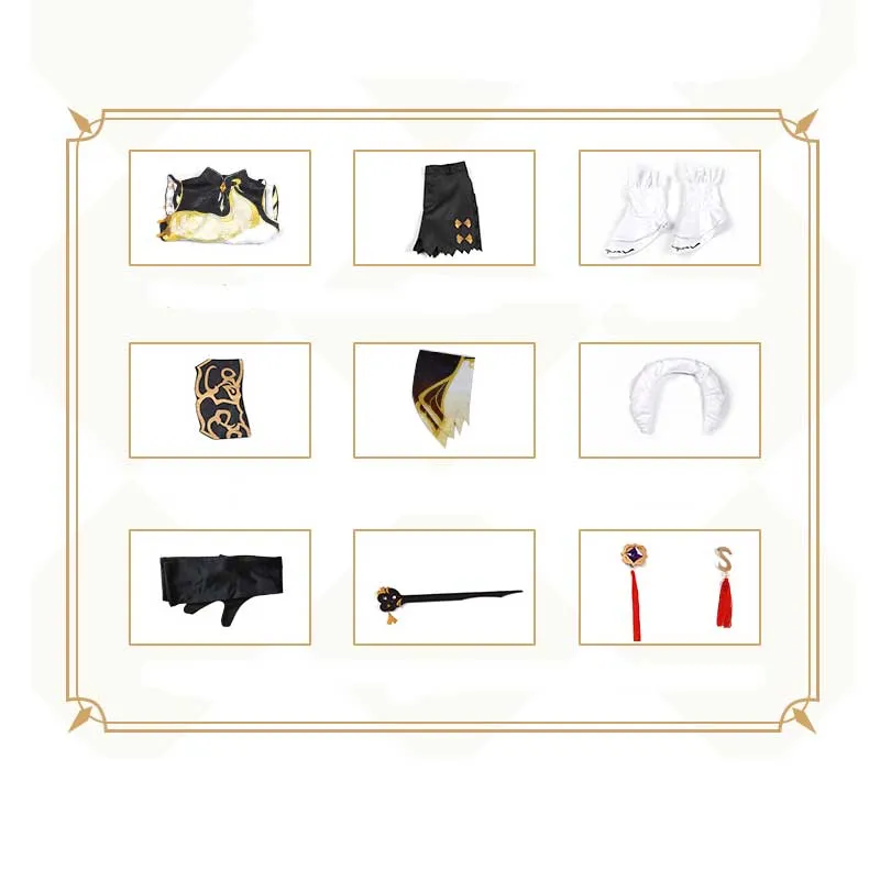 Genshin Impact Cosplay Ningguang Cosplay Costume Dress Outfit Full Set