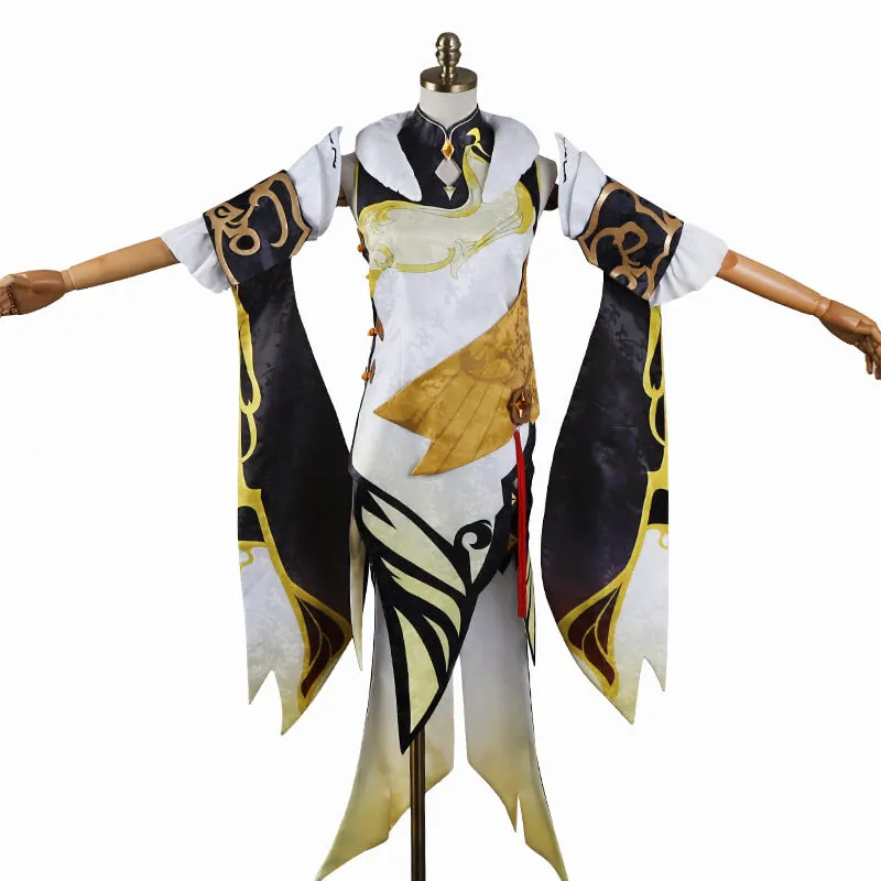 Genshin Impact Cosplay Ningguang Cosplay Costume Dress Outfit Full Set