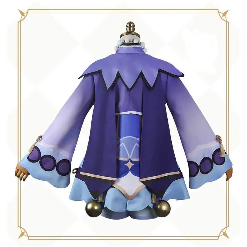 Genshin Impact Cosplay Qiqi Cosplay Costume Deluxe Full Set Zombie Cute Uniform Original Version
