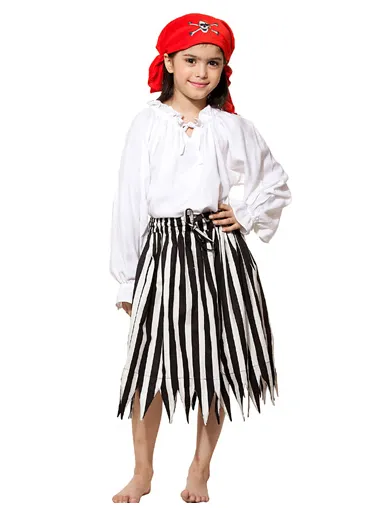 Girls Striped Pirate Skirt