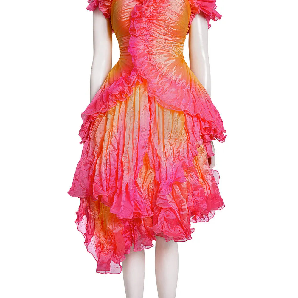 Glinda Wicked Witch Colourful Suit Halloween Cosplay Costume Outfit ACcosplay