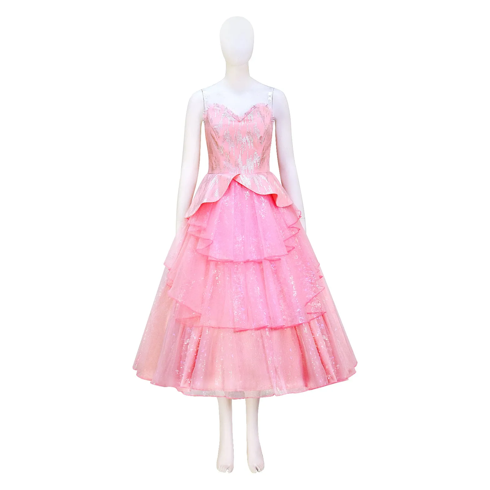 Glinda Wicked Witch Pink Suit Halloween Cosplay Costume Outfit ACcosplay