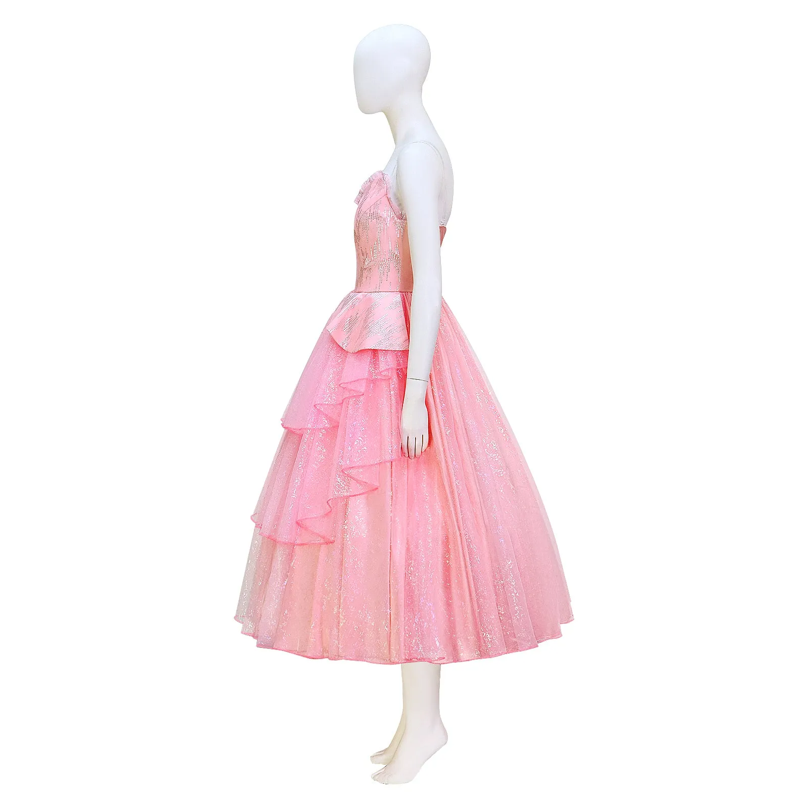 Glinda Wicked Witch Pink Suit Halloween Cosplay Costume Outfit ACcosplay