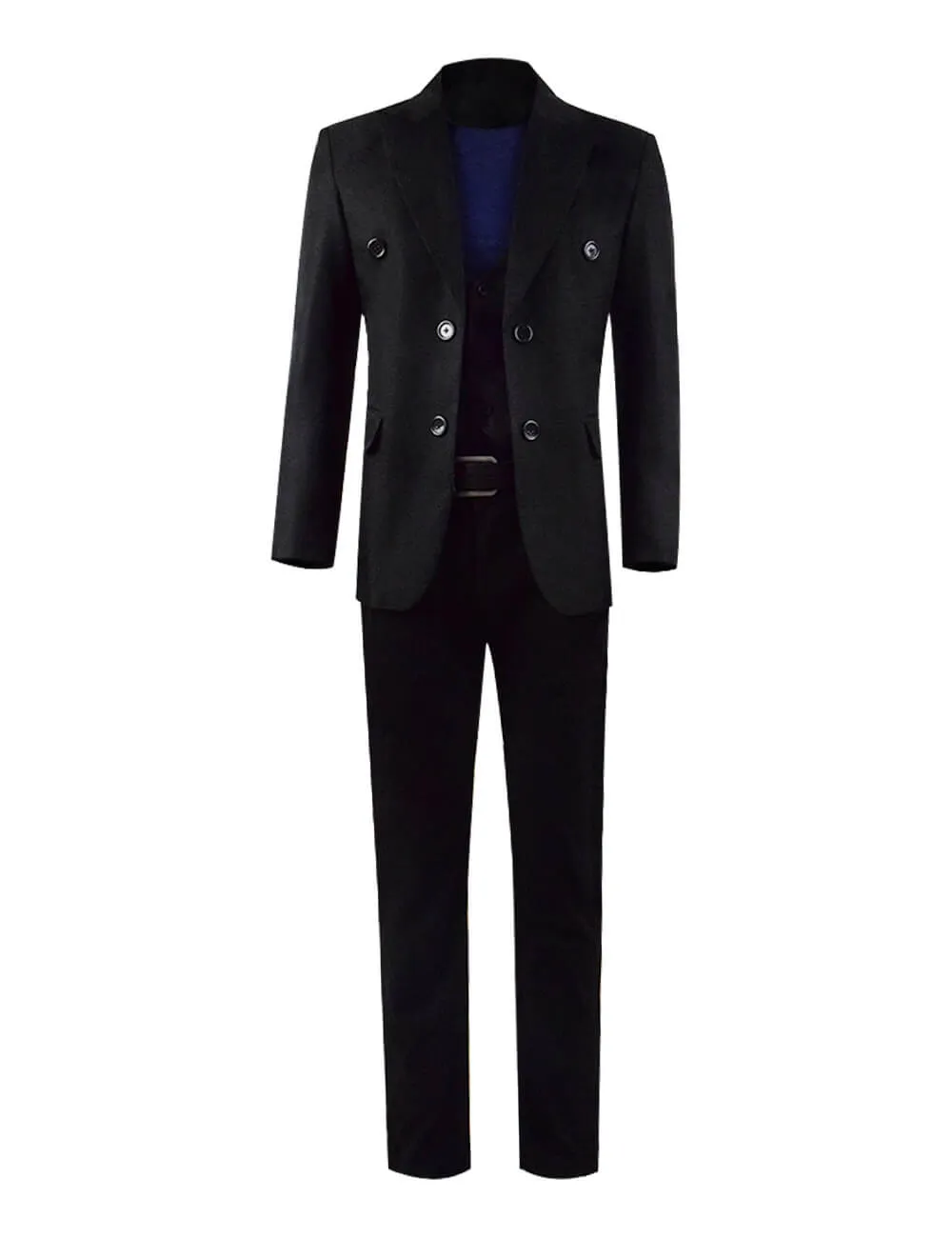 Good Omens David Tennant Black Full Set Crowley Costumes Cosplay ACcosplay