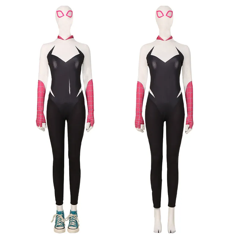 Gwen Stacy Costume Spider-man Across the Spider-Verse Cosplay Spiderman Jumpsuit Super Girl Suit
