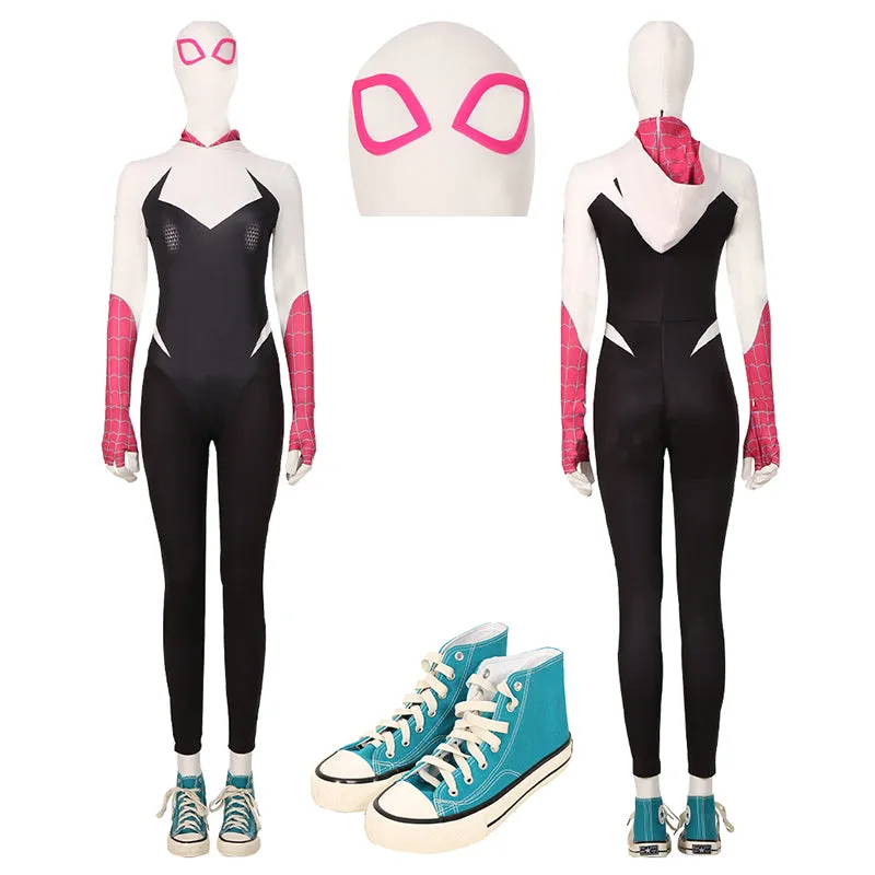 Gwen Stacy Costume Spider-man Across the Spider-Verse Cosplay Spiderman Jumpsuit Super Girl Suit