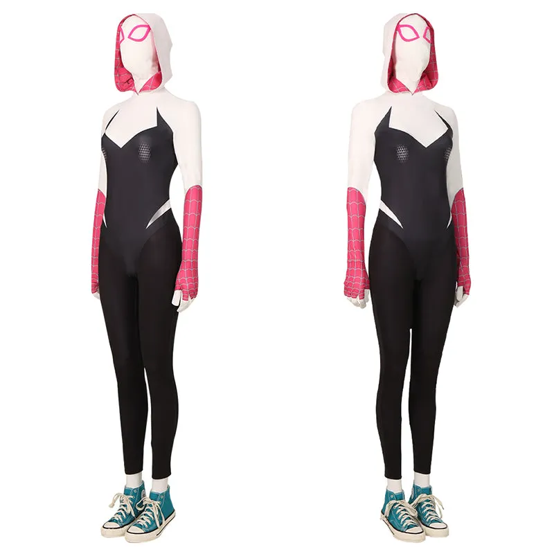 Gwen Stacy Costume Spider-man Across the Spider-Verse Cosplay Spiderman Jumpsuit Super Girl Suit