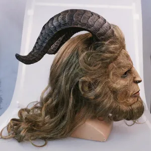 Handmade Beauty and the Beast Mask Prince Dan Stevens Beast Mask Cosplay