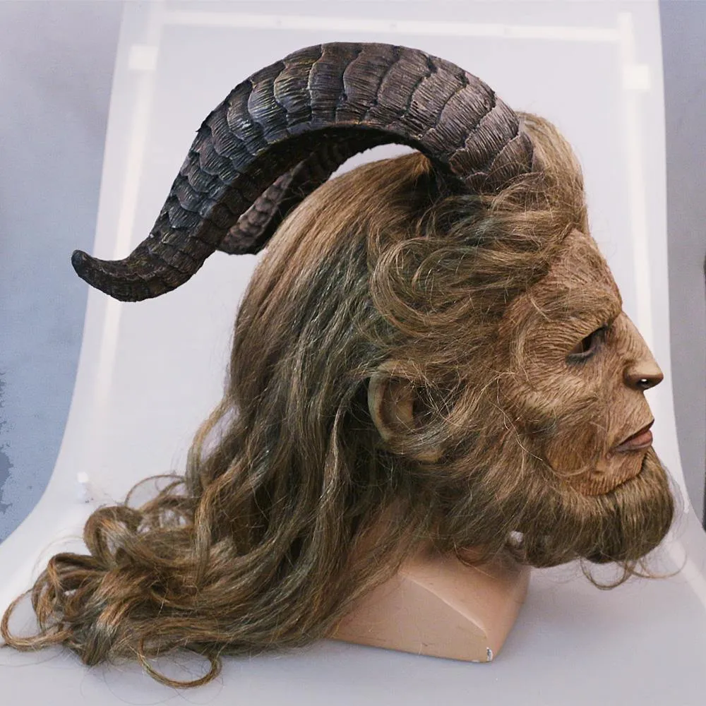 Handmade Beauty and the Beast Mask Prince Dan Stevens Beast Mask Cosplay