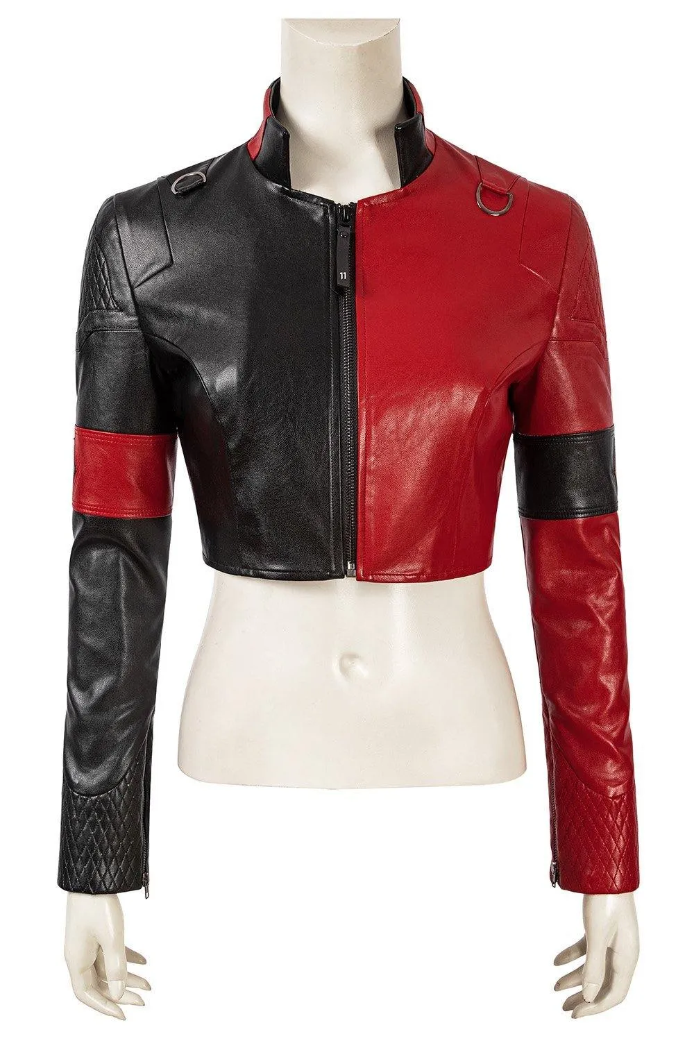 Handmade Suicide 2 Harley Quinn Full Costume | Red & Black Jester Punk Cosplay Outfit Set Options