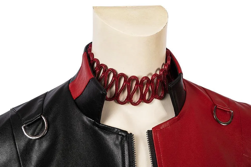 Handmade Suicide 2 Harley Quinn Full Costume | Red & Black Jester Punk Cosplay Outfit Set Options