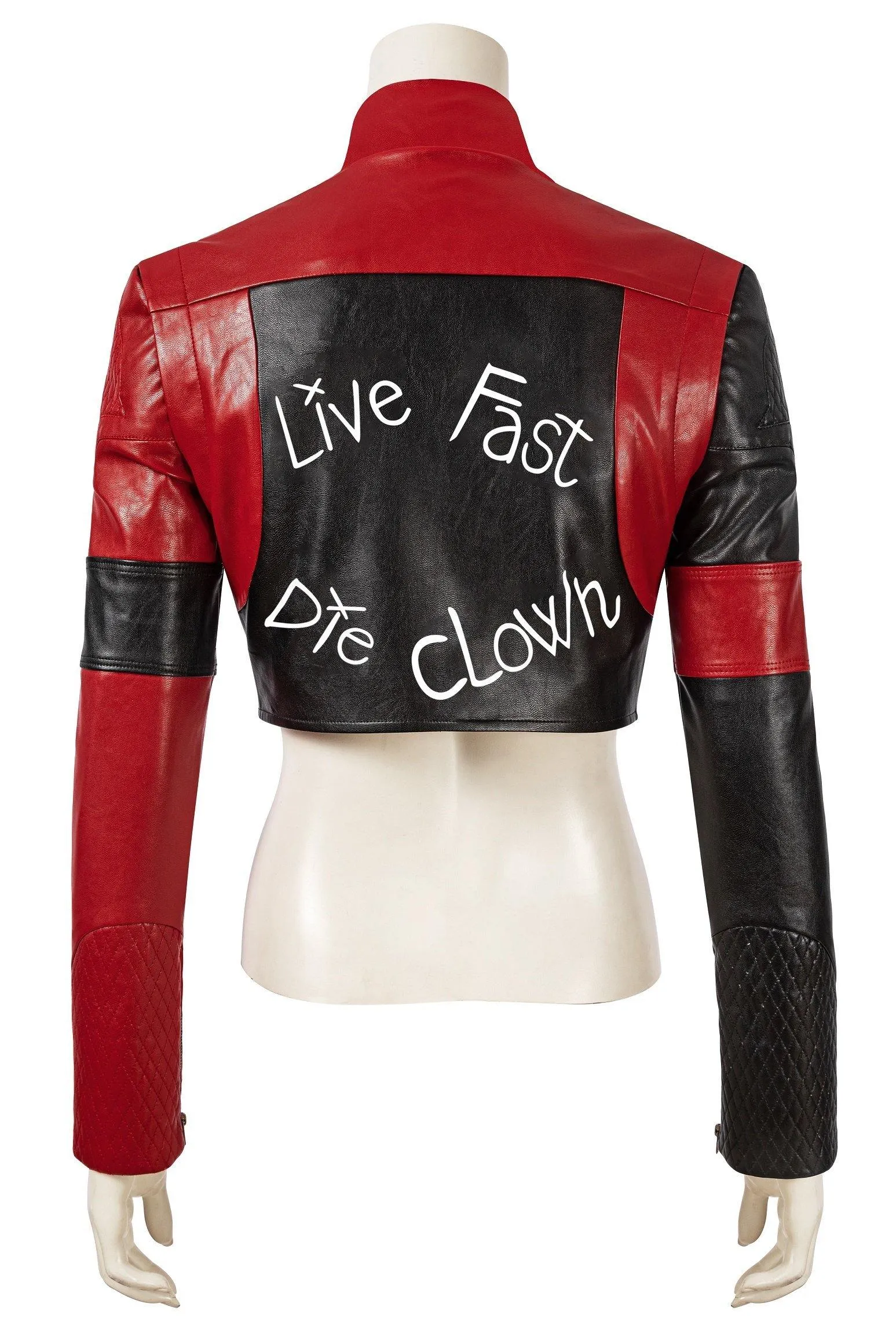 Handmade Suicide 2 Harley Quinn Full Costume | Red & Black Jester Punk Cosplay Outfit Set Options