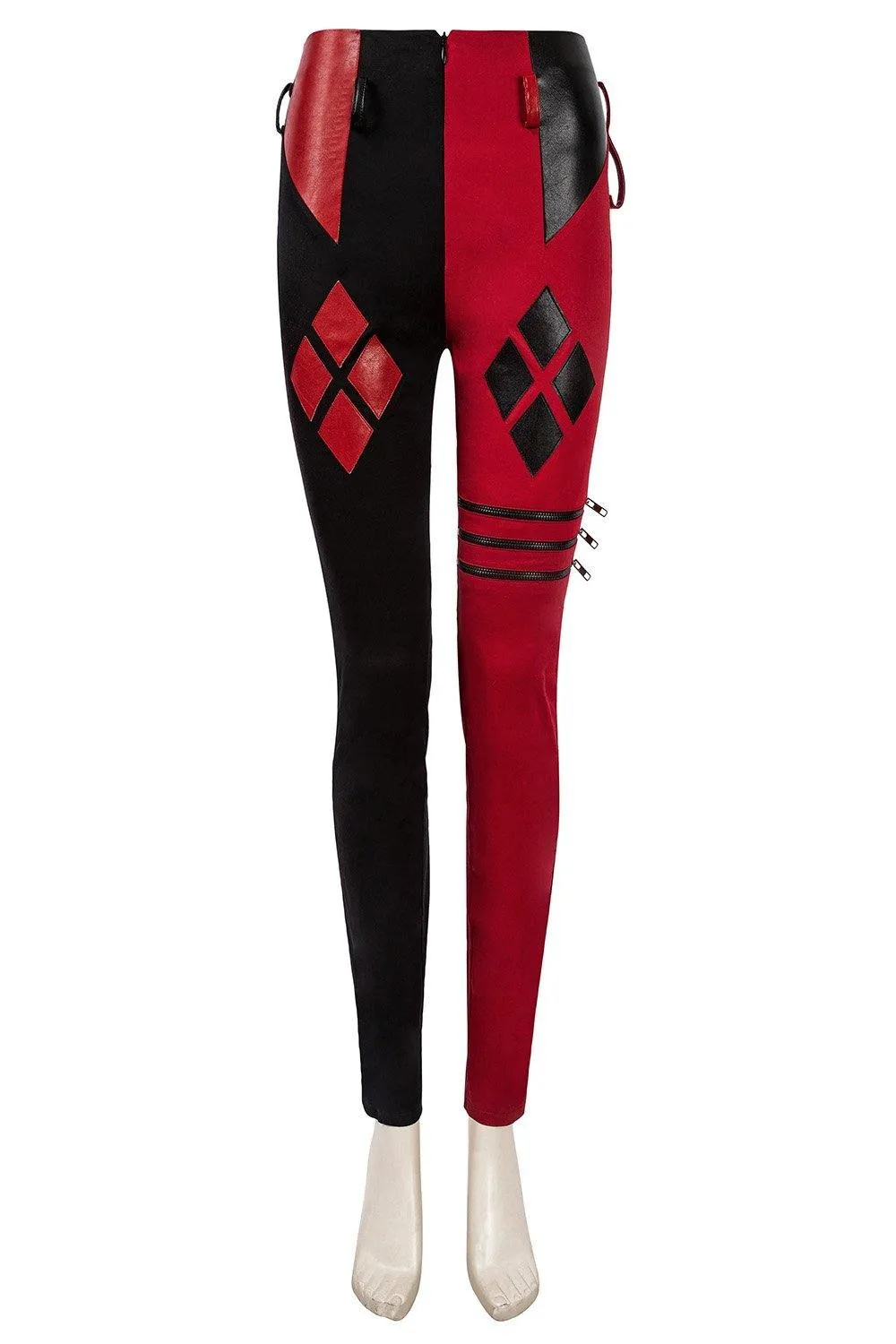 Handmade Suicide 2 Harley Quinn Full Costume | Red & Black Jester Punk Cosplay Outfit Set Options