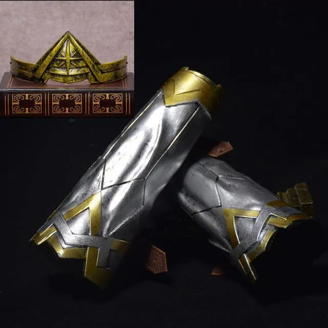 Handmade Wonder Woman Princess Diana Prince Cosplay Armband Gauntlets / Headband