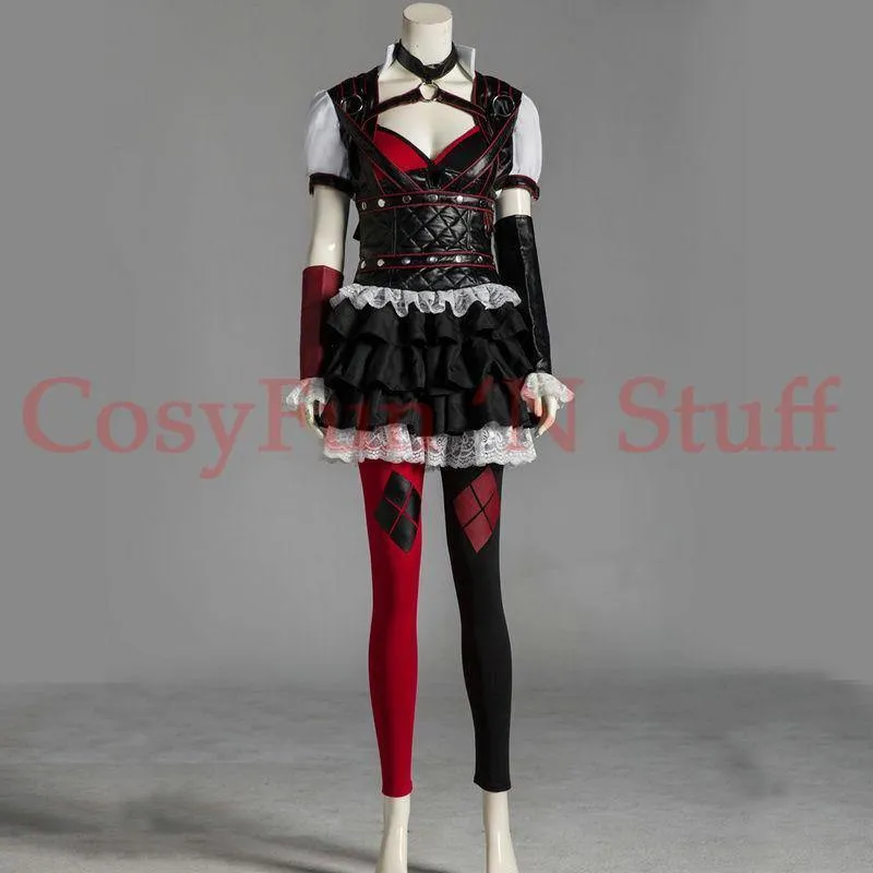 Harley Quinn Batman Arkham Asylum City Knight Cosplay Costume