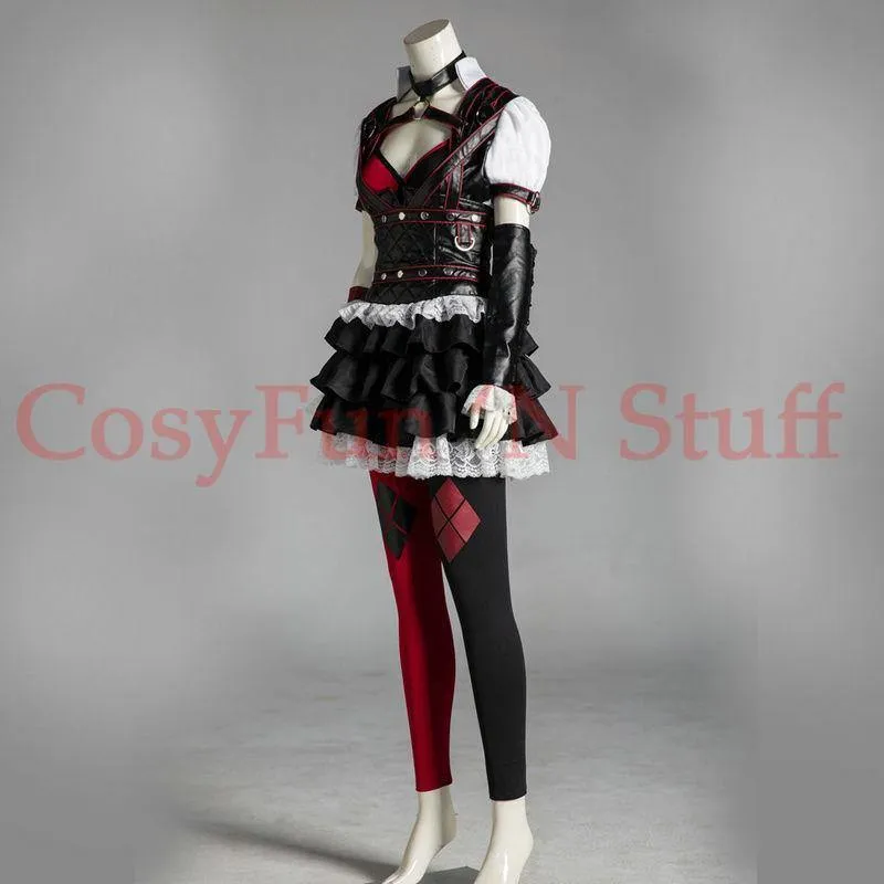 Harley Quinn Batman Arkham Asylum City Knight Cosplay Costume