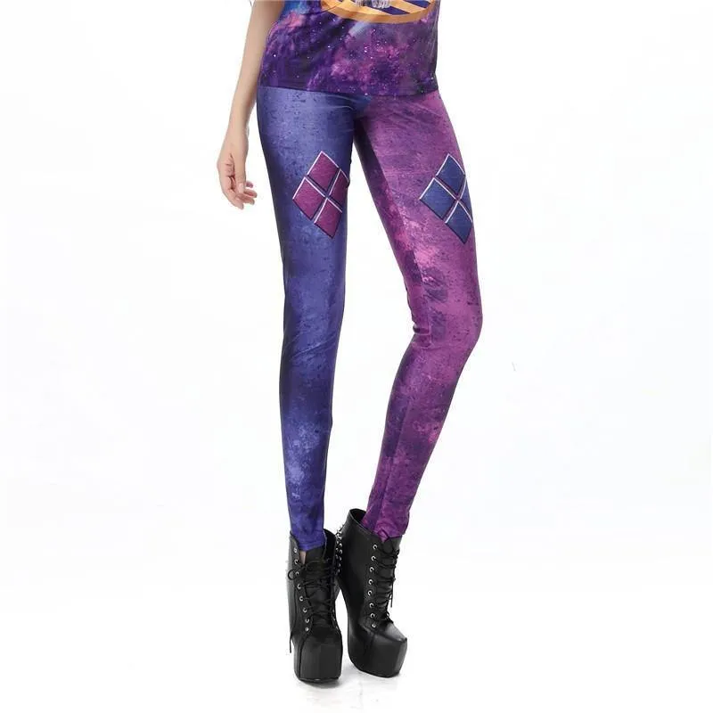 Harley Quinn CosPlay Comic Cartoon Classic Print Women Leggings Pants