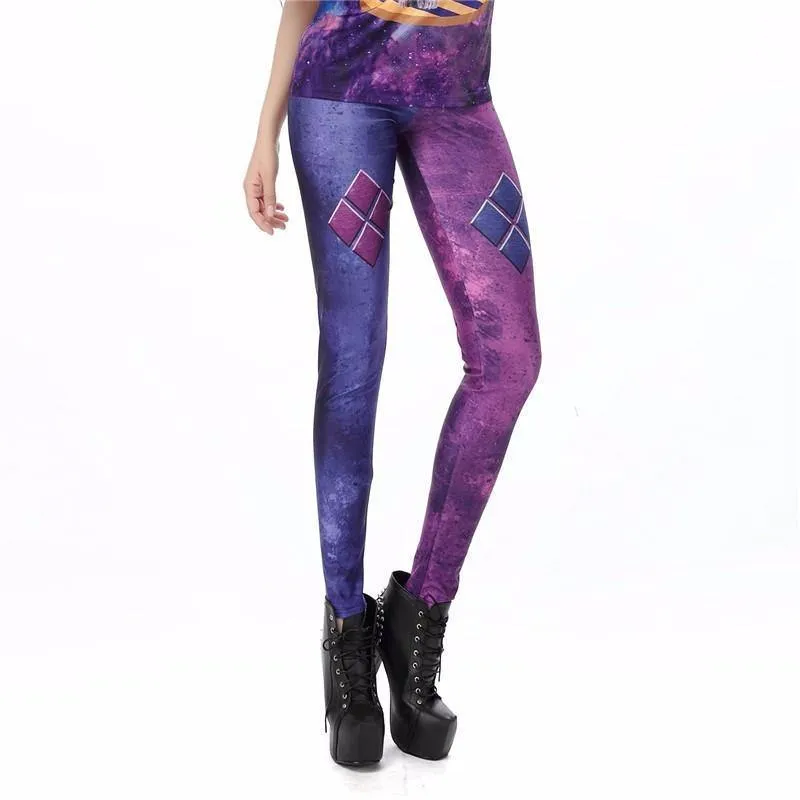 Harley Quinn CosPlay Comic Cartoon Classic Print Women Leggings Pants
