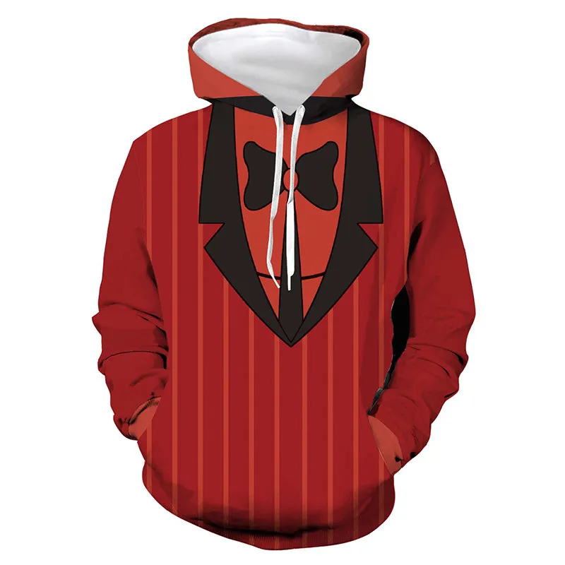 Hazbin Hotel Cosplay Costume Charlie Dust Alastor Moxxie Hoodie Halloween Hooded Sweatshirt