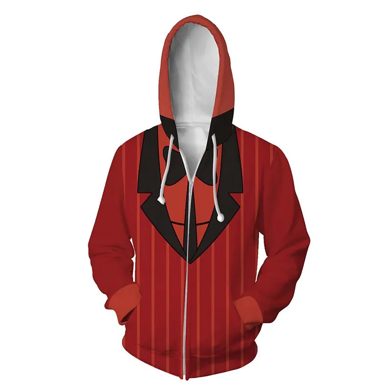 Hazbin Hotel Cosplay Costume Charlie Dust Alastor Moxxie Hoodie Halloween Hooded Sweatshirt