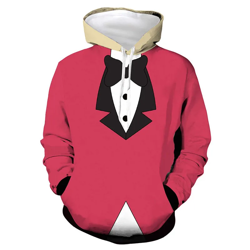 Hazbin Hotel Cosplay Costume Charlie Dust Alastor Moxxie Hoodie Halloween Hooded Sweatshirt