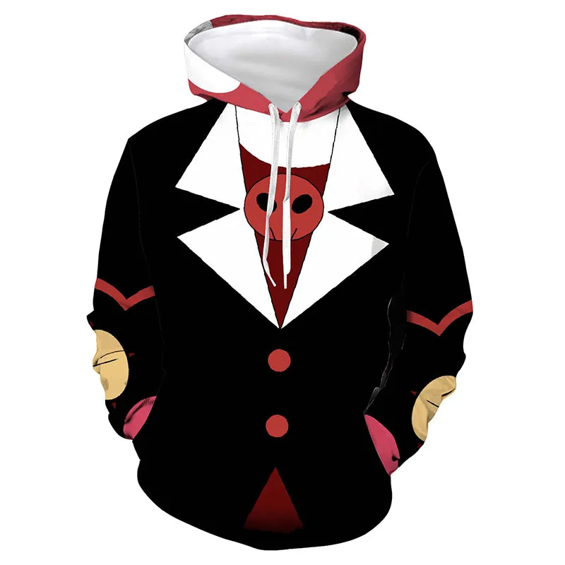Hazbin Hotel Cosplay Costume Charlie Dust Alastor Moxxie Hoodie Halloween Hooded Sweatshirt