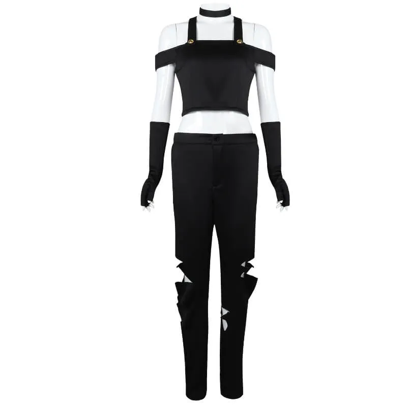 Hazbin Hotel Vaggie Cosplay Charlie Vaggie Black Costume Suit for Halloween