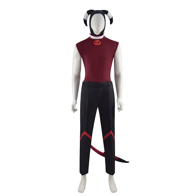 Helluva Boss Moxxie Hazbin Hotel Cosplay Costume Halloween Uniform Full Set