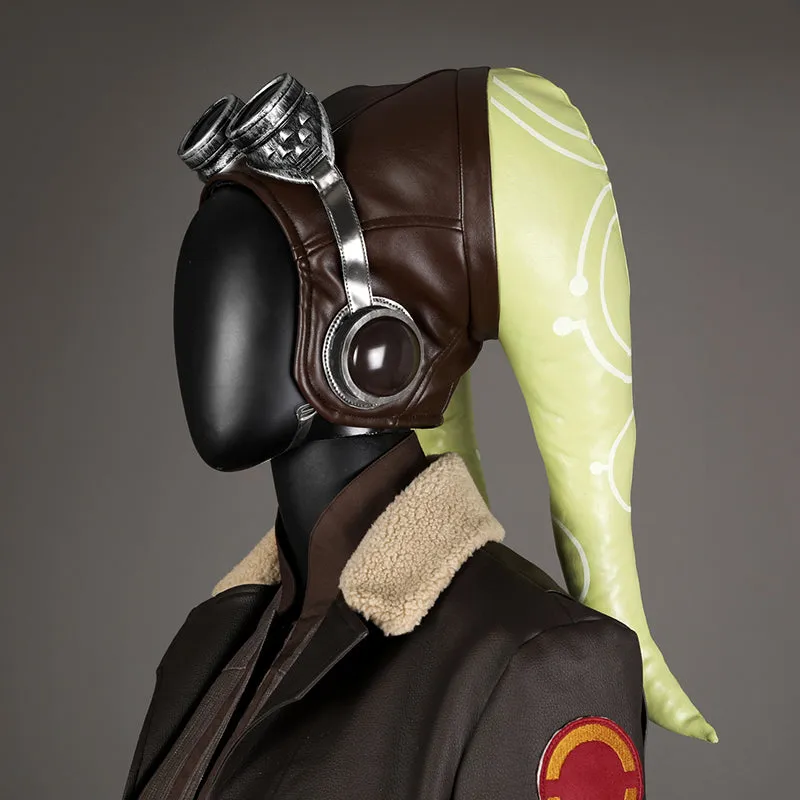 Hera Syndulla Cosplay Star Wars Ahsoka Tano Costume Brown Leather Suit