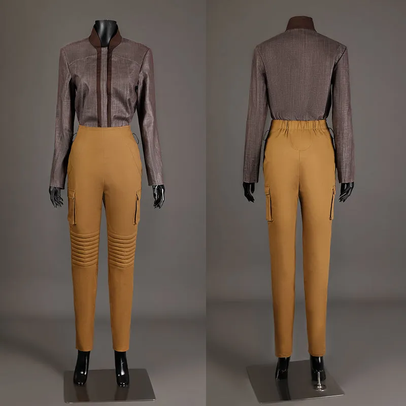 Hera Syndulla Cosplay Star Wars Ahsoka Tano Costume Brown Leather Suit