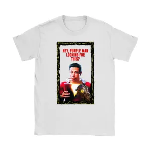 Inspired by Shazam Movie Parody Poking Fun at Thanos Womens Shirt