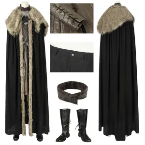 Jon Snow Premium Suit  Game of Thrones Season 8 Cosplay Costume Halloween Outfits