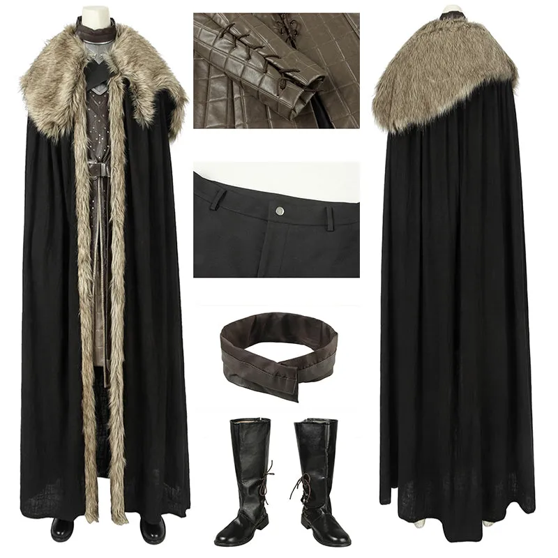 Jon Snow Premium Suit  Game of Thrones Season 8 Cosplay Costume Halloween Outfits