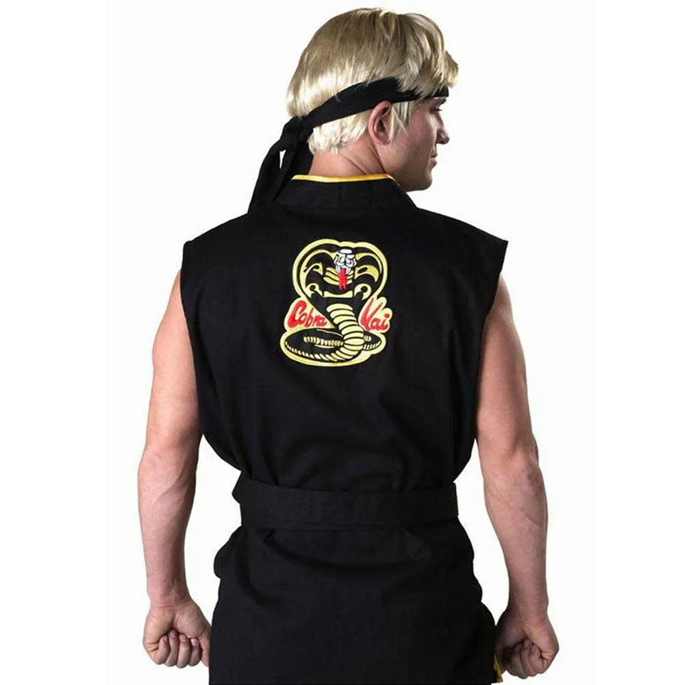 Karate Kid Cobra Kai Halloween Costume Sleeveless Shirt Pants Cosplay Jumpsuit