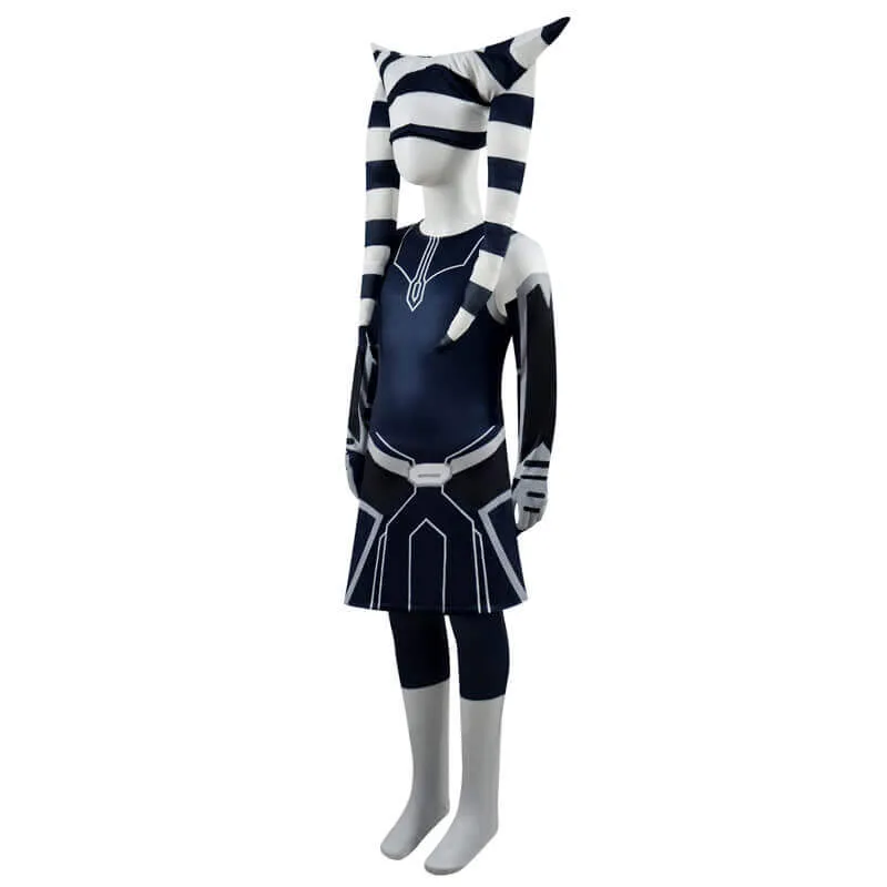 Kids Ahsoka Tano Costume Star Wars The Clone Cosplay Outfit for Halloween