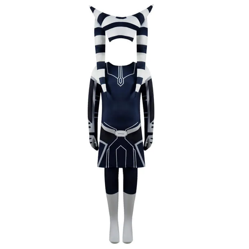Kids Ahsoka Tano Costume Star Wars The Clone Cosplay Outfit for Halloween