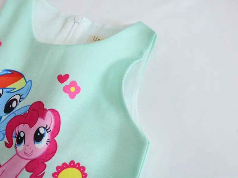 Kids Cute Rainbow Foal My Little Poli Pony Dress Ages from 2yrs - 8yrs