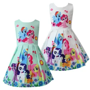 Kids Cute Rainbow Foal My Little Poli Pony Dress Ages from 2yrs - 8yrs