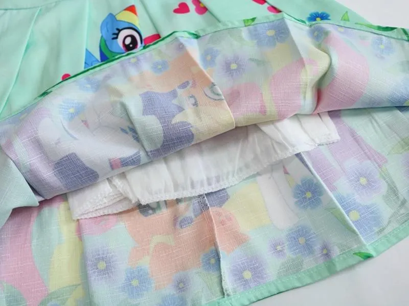 Kids Cute Rainbow Foal My Little Poli Pony Dress Ages from 2yrs - 8yrs