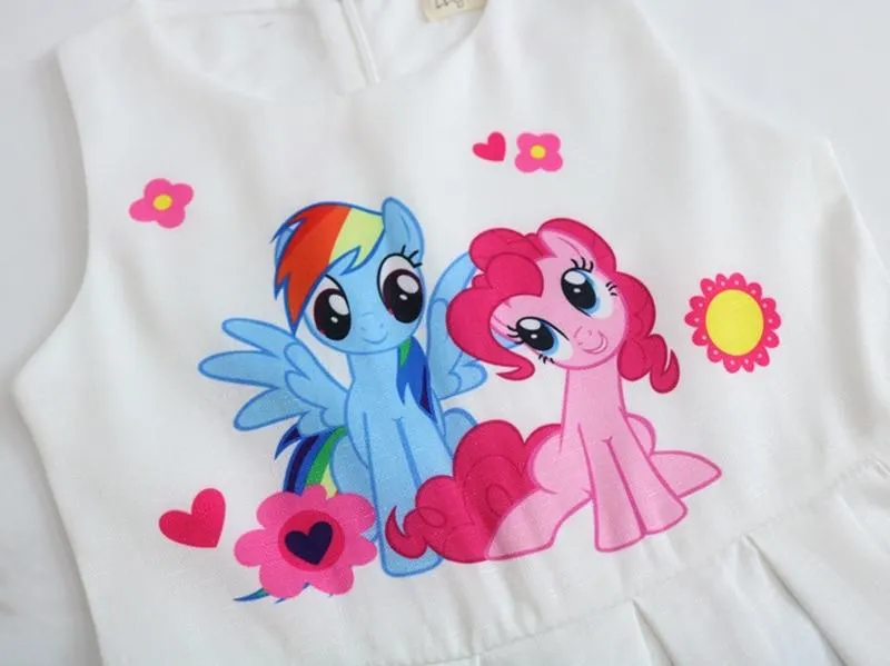 Kids Cute Rainbow Foal My Little Poli Pony Dress Ages from 2yrs - 8yrs