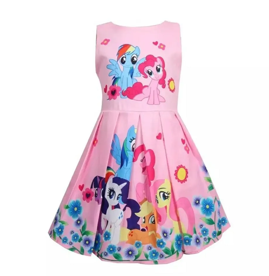 Kids Cute Rainbow Foal My Little Poli Pony Dress Ages from 2yrs - 8yrs
