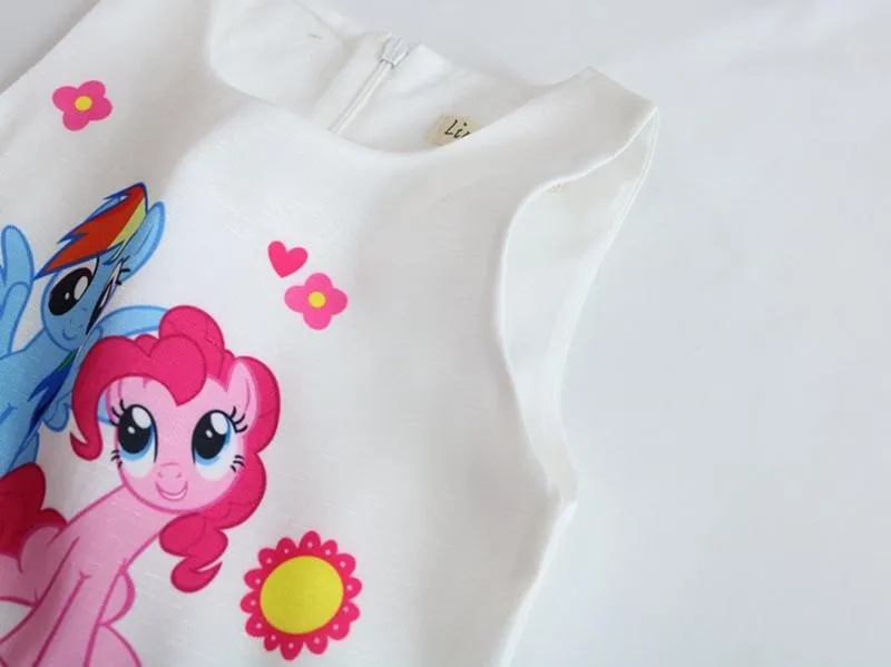 Kids Cute Rainbow Foal My Little Poli Pony Dress Ages from 2yrs - 8yrs
