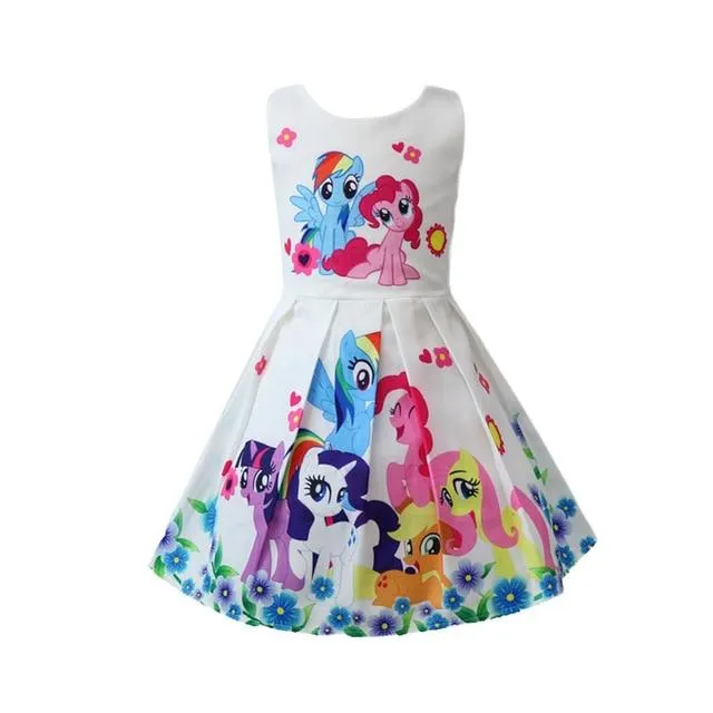 Kids Cute Rainbow Foal My Little Poli Pony Dress Ages from 2yrs - 8yrs