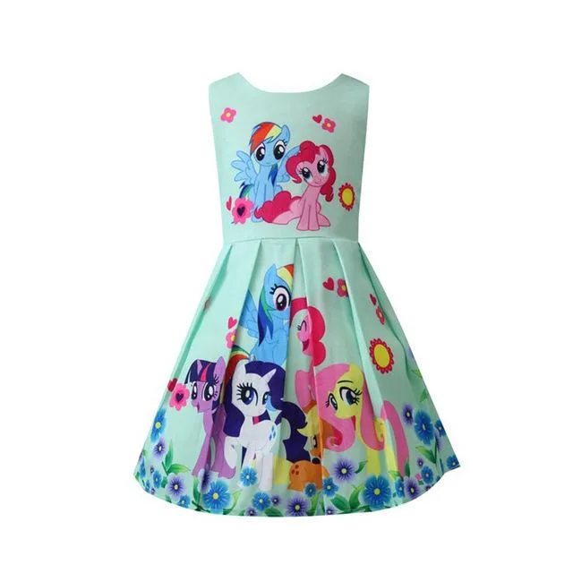 Kids Cute Rainbow Foal My Little Poli Pony Dress Ages from 2yrs - 8yrs