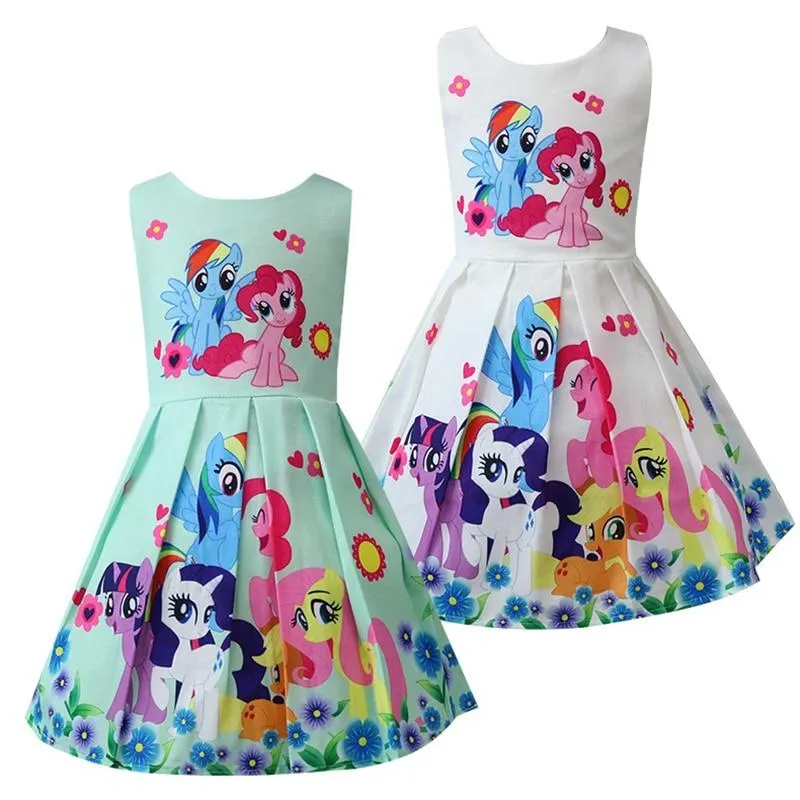 Kids Cute Rainbow Foal My Little Poli Pony Dress Ages from 2yrs - 8yrs